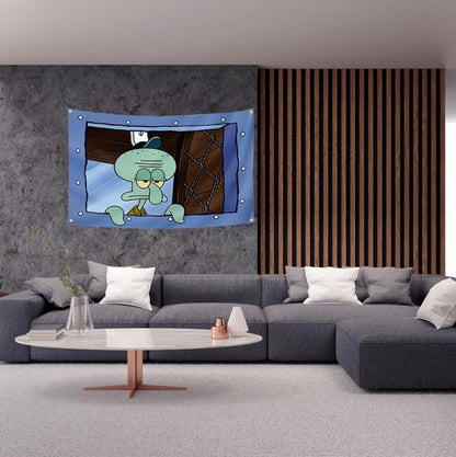 Squidward Funny Meme Wall Banner