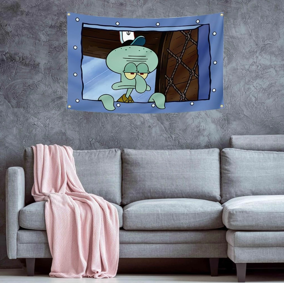 Squidward Funny Meme Wall Banner