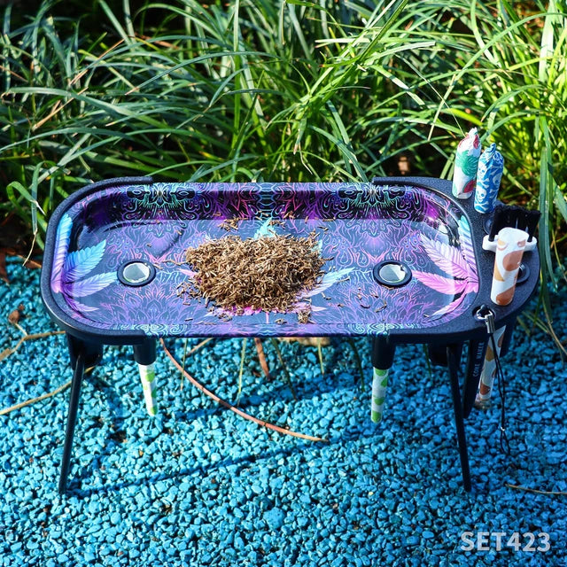 Puff Tray Rolling Table